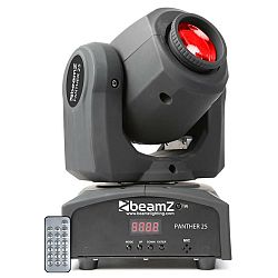 Beamz Panther 25 LED Spot Movinghead, 7 gobo vzorů, 7 barev, dálkový ovladač