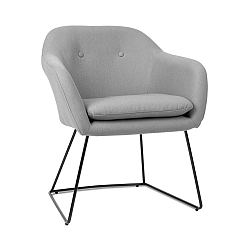 Besoa Zoe, čalouněná židle, pěnová výplň, polyesterový potah, ocel, šedý melír