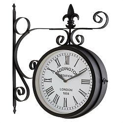 Blumfeldt Paddington, nástěnné hodiny, staniční hodiny, zahradní hodiny, 41 x 45 x 11 cm, vintage