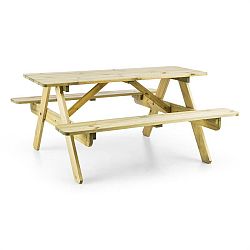 Blumfeldt Picknickerchen, dětský piknikový stůl, hrací stůl, pravé borovicové dřevo