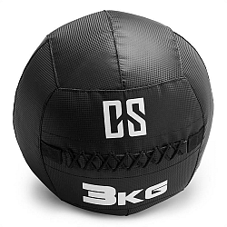 Capital Sports Bravor Wall Ball medicinbal PVC 3kg černá, dvojité švy
