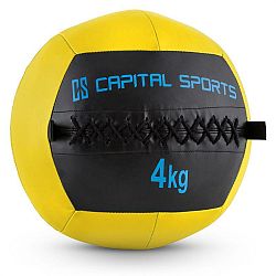 Capital Sports Wallba 4, žlutý, 4 kg, wall ball, syntetická kůže