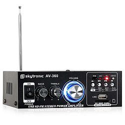 Hi-fi stereo zesilovač Skytronic AV-360, USB, SD, MP3, AUX,