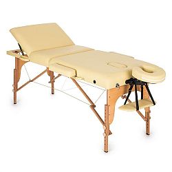 KLARFIT MT 500, béžový, masážní stůl, 210 cm, 200 kg, sklápěcí, jemný povrch, taška
