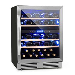 Klarstein Vinovilla Duo 43, 2-zónová chladnička na víno, 129 l, 43 lahví, 3 barvy, skleněné dveře