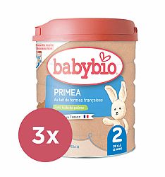 3x BABYBIO PRIMEA 2 kojenecké bio mléko 800 g