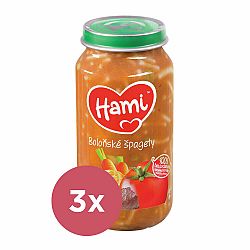 3x HAMI Boloňské špagety (250 g) - maso-zeleninový příkrm