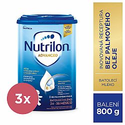 3x NUTRILON 4 Batolecí mléko 800 g, 24+