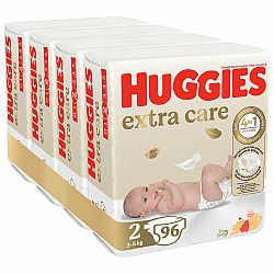 4x HUGGIES® Pleny jednorázové Extra Care 2 (3-6 kg) 24 ks