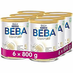 6x BEBA COMFORT 5 Mléko kojenecké, 800 g, 24m +