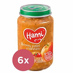 6x HAMI Těstoviny s dýní a kuřecím masem (200 g) - maso-zeleninový příkrm