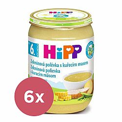 6x HiPP BIO zeleninová polévka s kuřecím masem (190 g) - maso-zeleninový příkrm