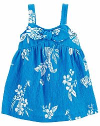 CARTER'S Šaty Blue Floral holka 18m