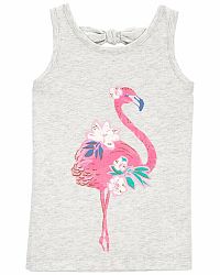 CARTER'S Triko na ramínka Pink Flamingo holka 12m