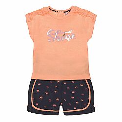 DIRKJE Set 2.d. tričko kr. rukáv + kalhoty neonová oranžová holka vel.104