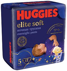 HUGGIES® Elite Soft Pants OVN Kalhotky plenkové jednorázové 5 (12-17 kg) 17 ks