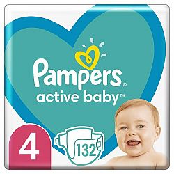 PAMPERS Active Baby Pleny jednorázové 4 (9-14 kg) 132 ks