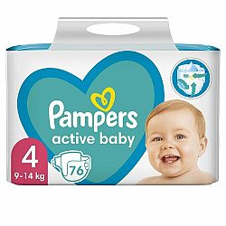 PAMPERS Active Baby pleny vel. 4 (76 ks plen) 9-14 kg